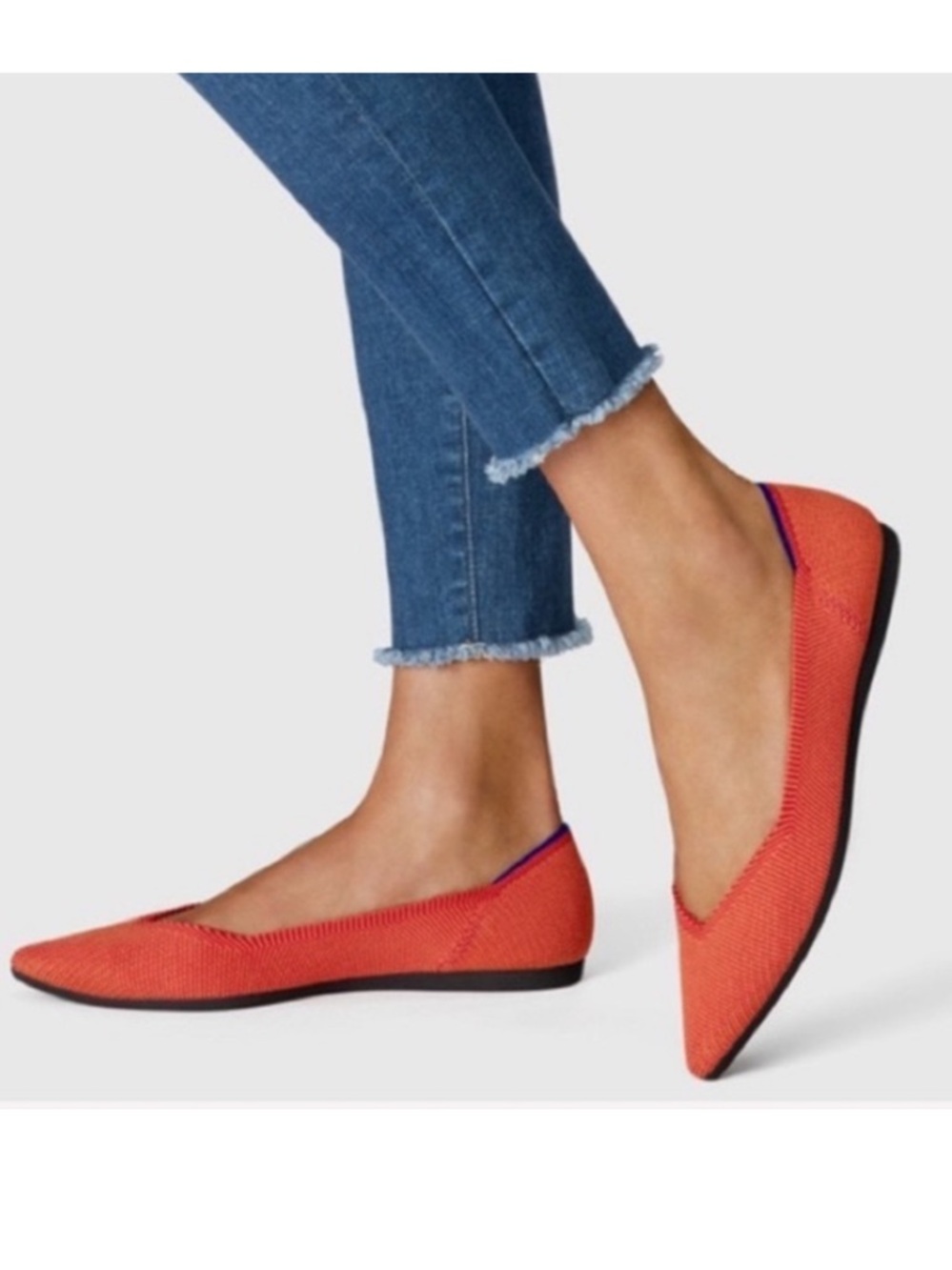 Rothys Persimmon Orange Blue
Pointed Toe Flats 5.5